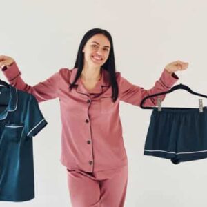 Pijama manga corta con Shorts en Satin